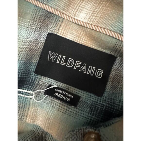 Wildfang The Essential Flannel Long Sleeve Work Shirt Ombre Plaid Medium NWT - Picture 5 of 7